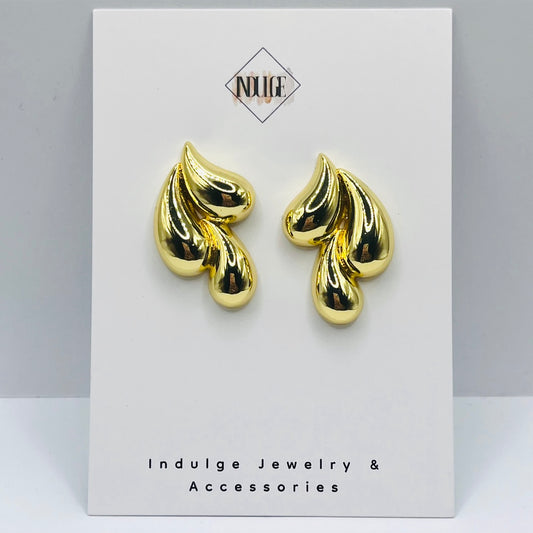 Triple Teardrop Stud Earrings