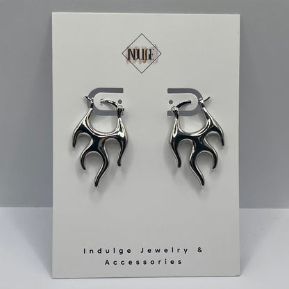 Flame Hoop Earrings