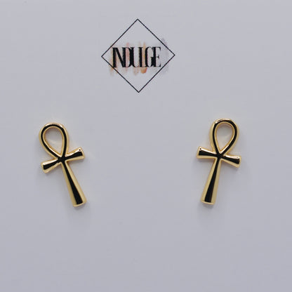 Ankh Stud Earrings