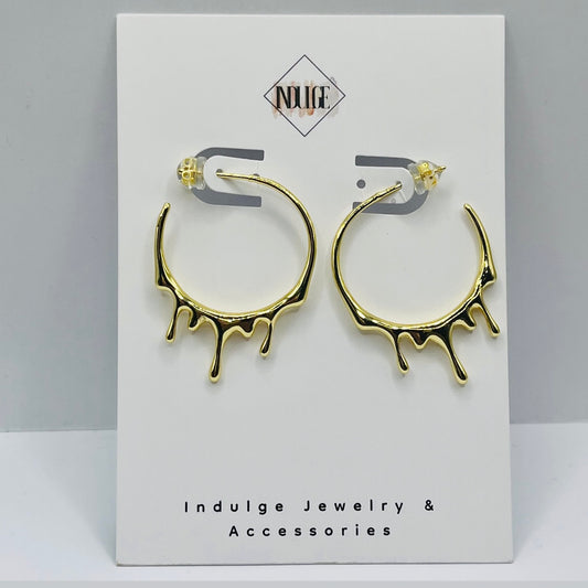 Molten Drip Minimalist Hoops