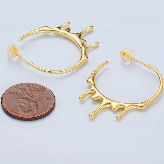 Molten Drip Minimalist Hoops