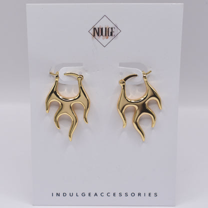 Flame Hoop Earrings