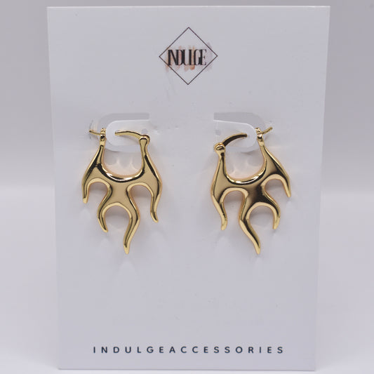Flame Hoop Earrings