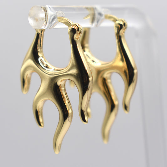 Flame Hoop Earrings